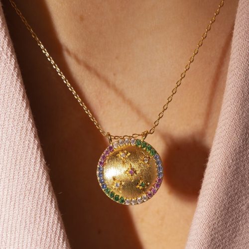Rainbow Moon Necklace