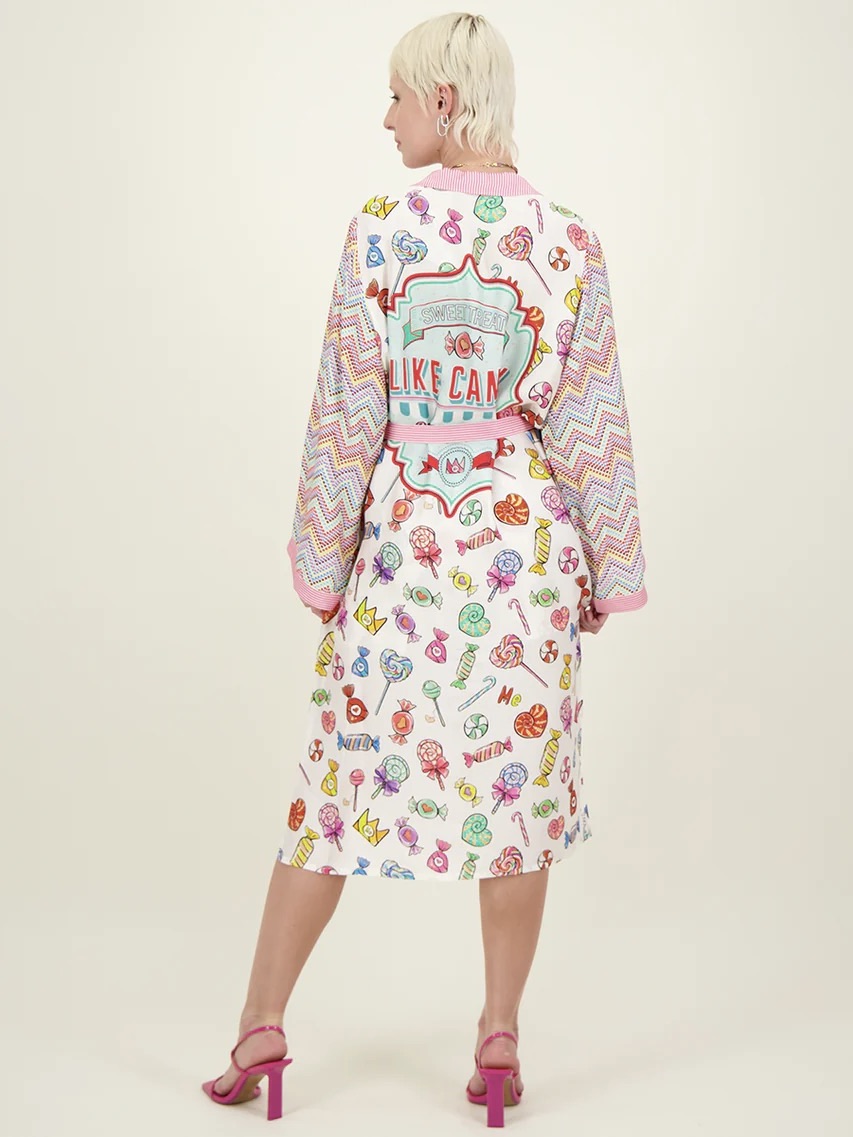 Nova Kimono Dress-Candy