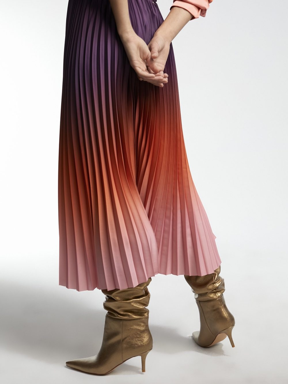 Pleated Ombré Skirt