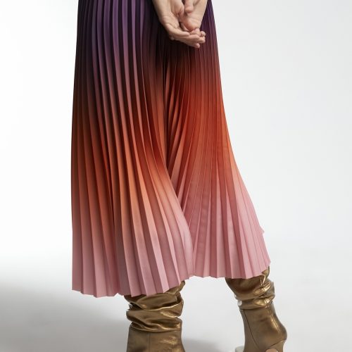 Pleated Ombré Skirt