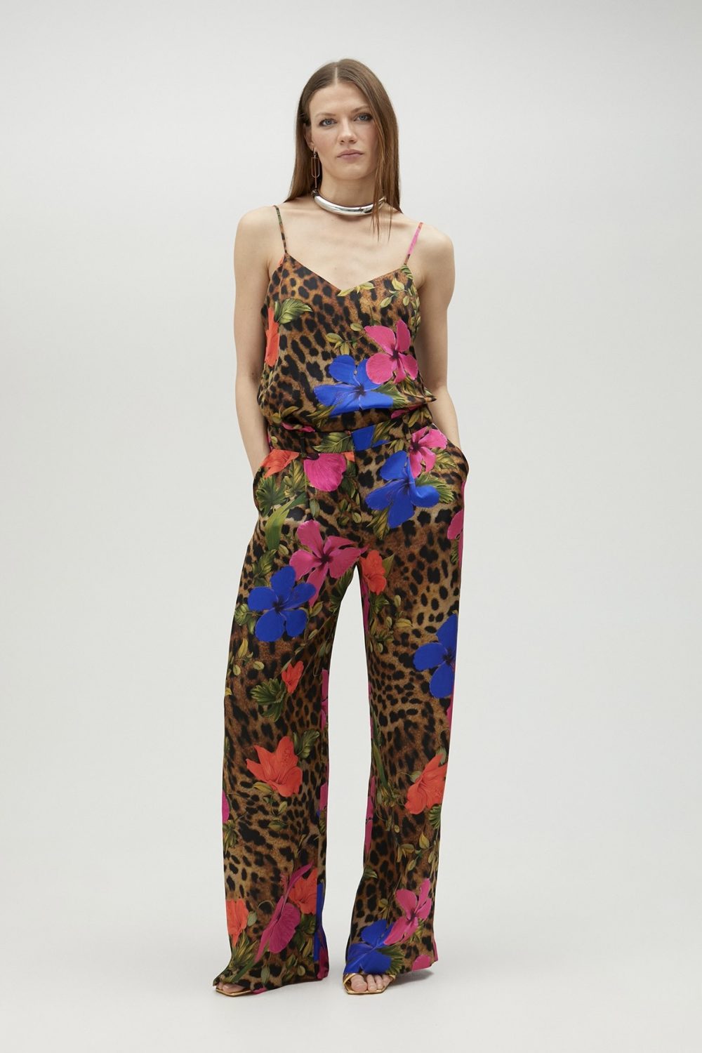 Camisole Animal Print Top With Straps