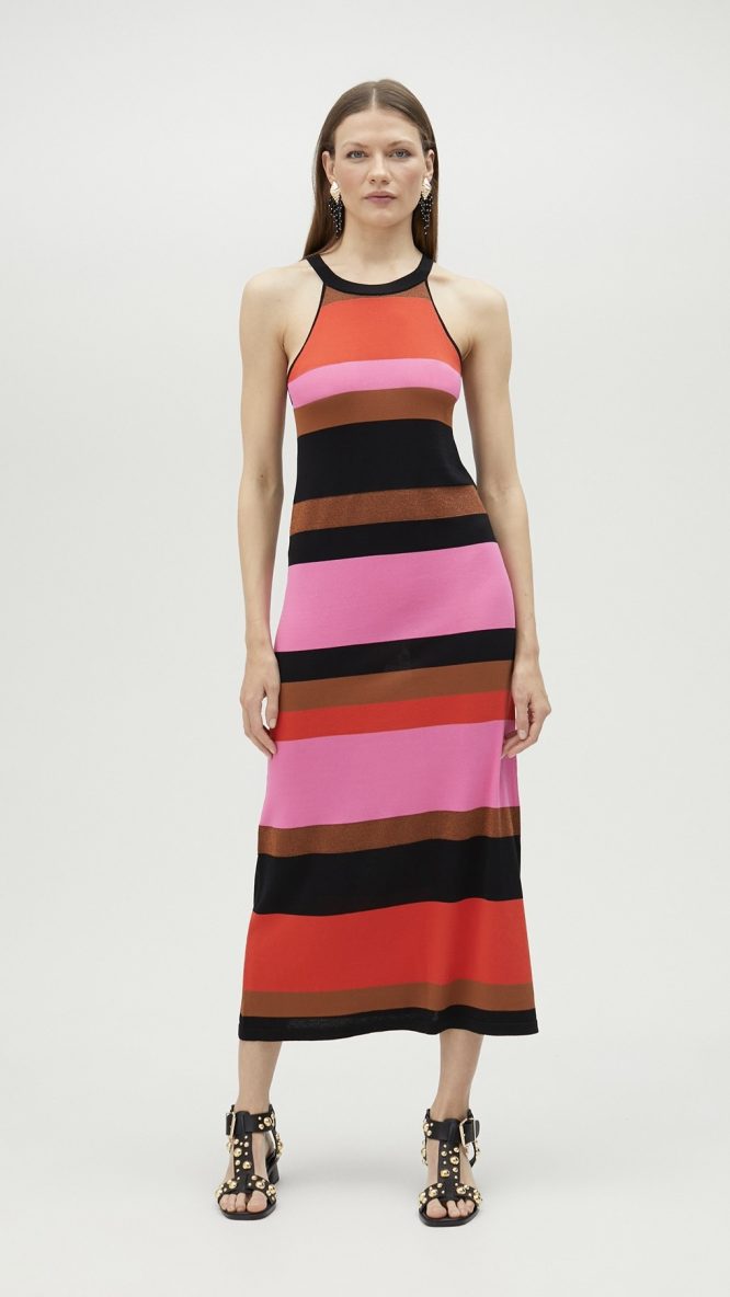 Striped Halter Dress