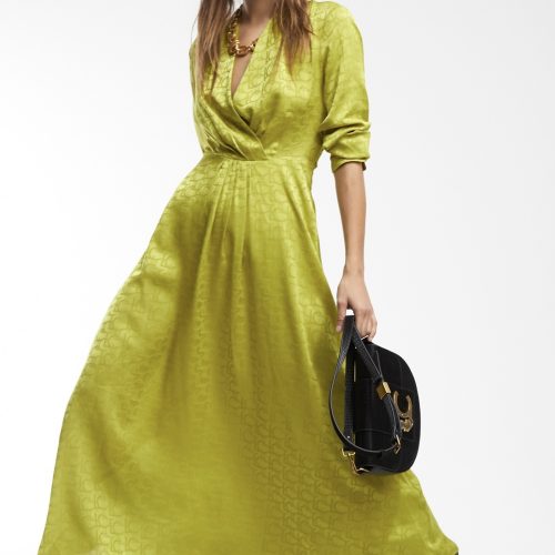 Lime Logo Print Dress