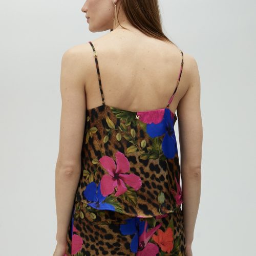 Camisole Animal Print Top With Straps