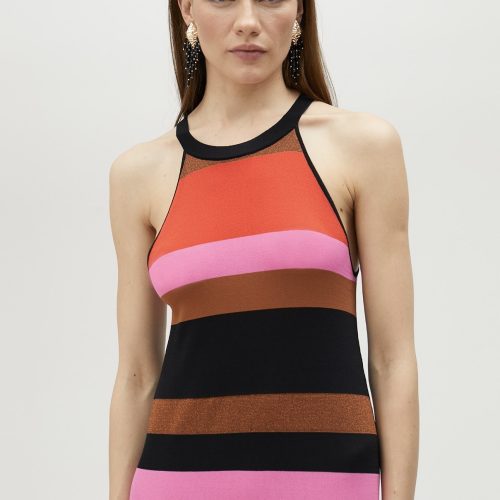 Striped Halter Dress