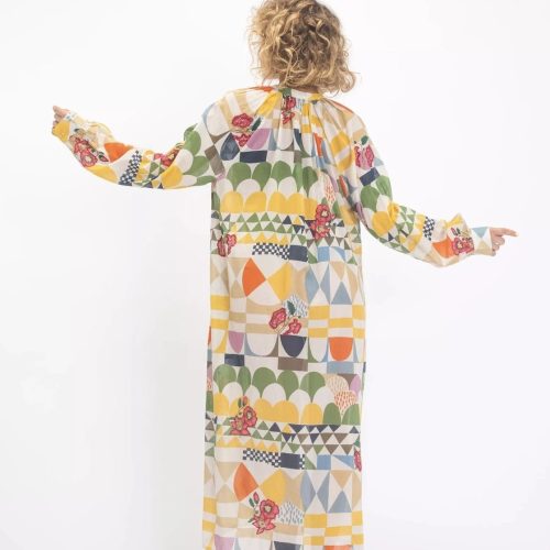 εικόνα-4-1 LAKSHMI SEVENTIES PATTERN DRESS
