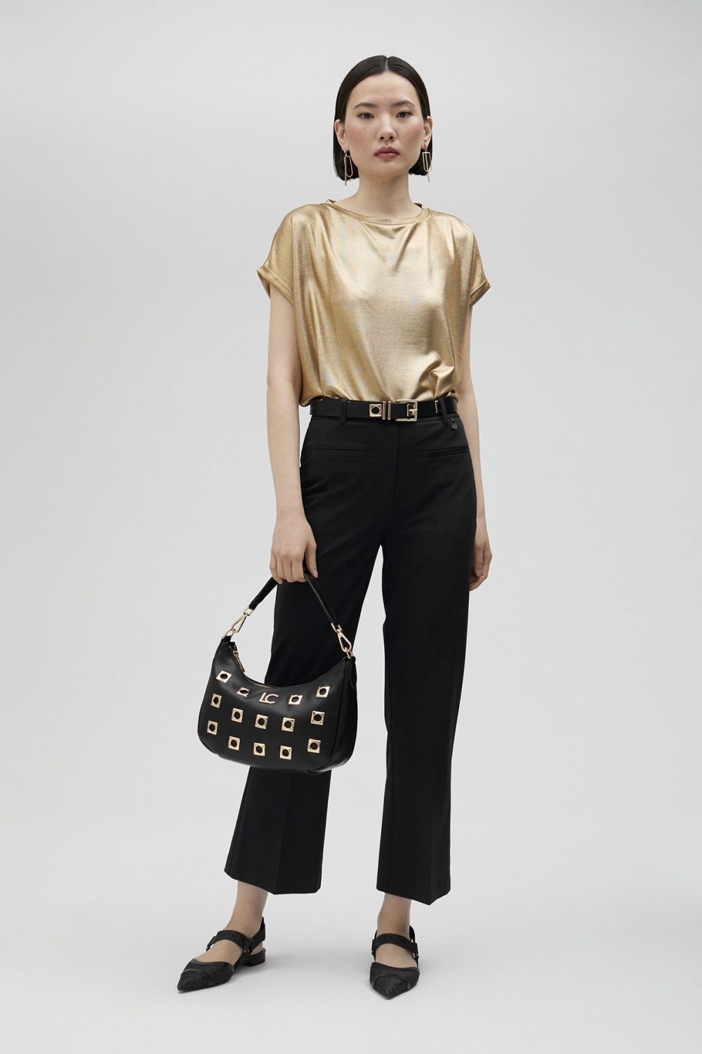 Basic Flared Black Trousers
