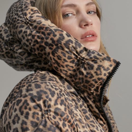 Puffer Coat With Contrast Lining