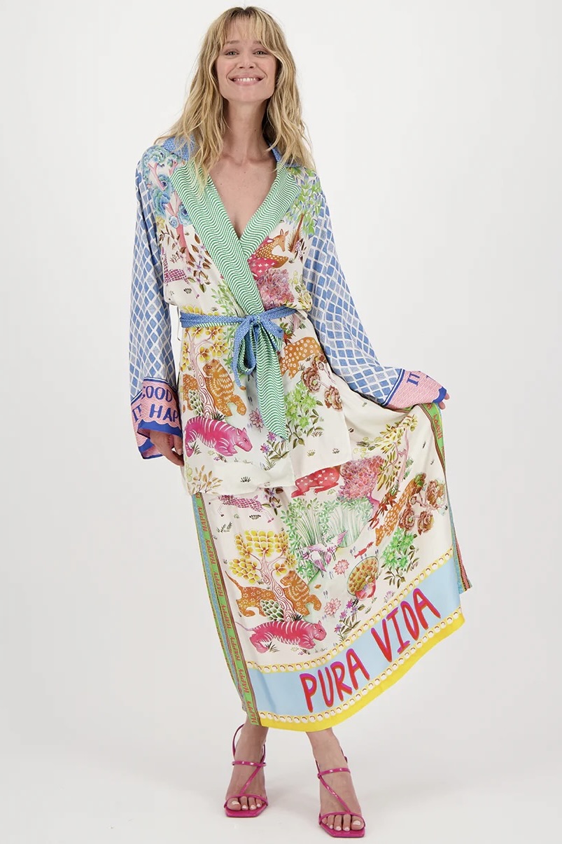 Pura Vida Lucia Kimono Belted Jacket