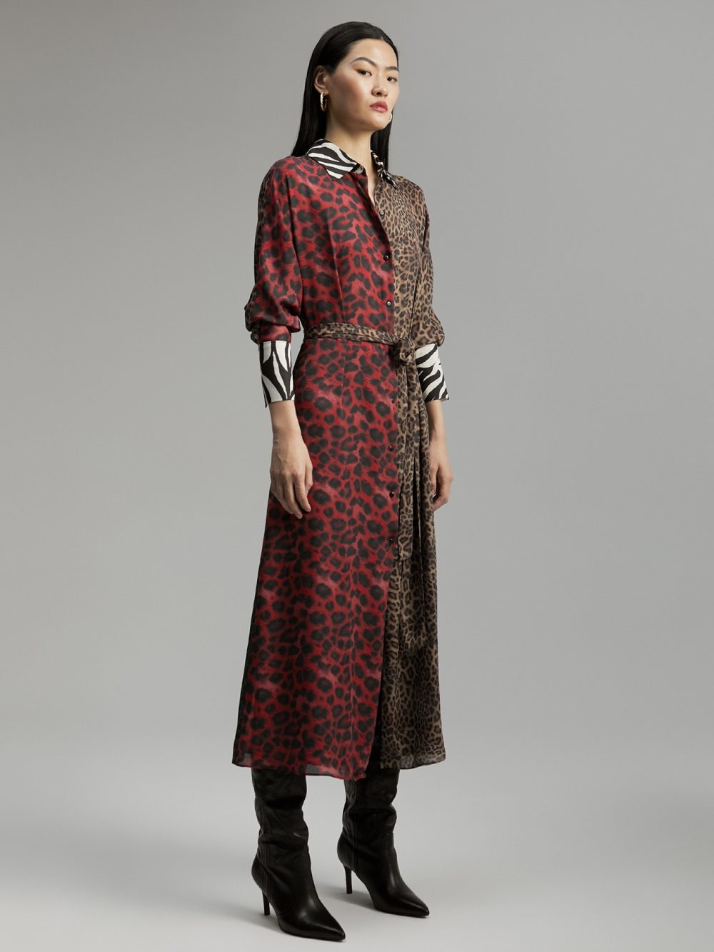 Multicolored Animal Print Dress