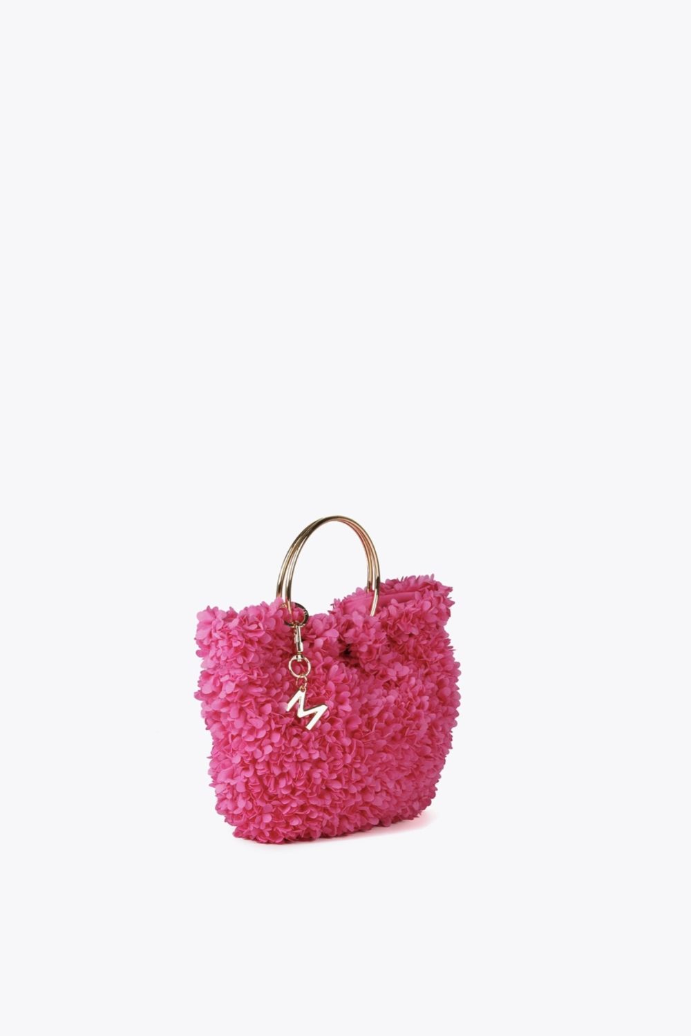 Mini Floral Fabric Bag With Metal Handles