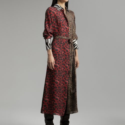 Multicolored Animal Print Dress