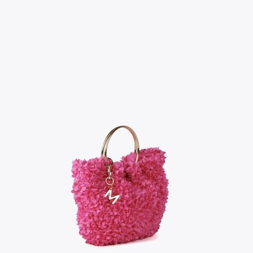 Mini Floral Fabric Bag With Metal Handles