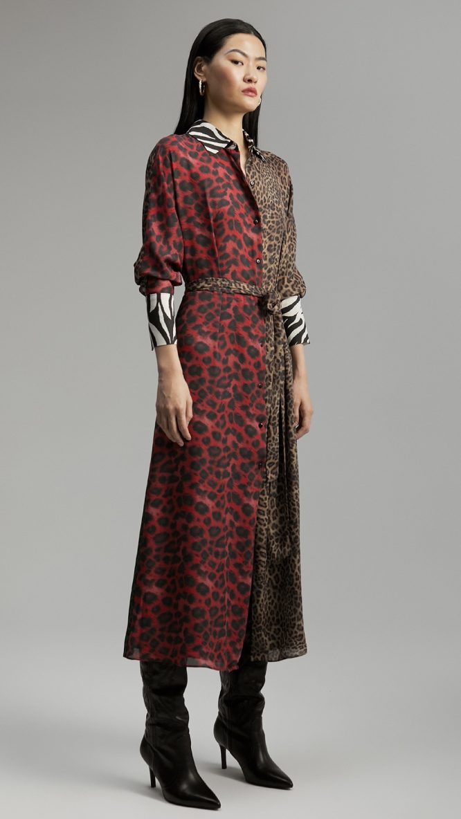 Multicolored Animal Print Dress