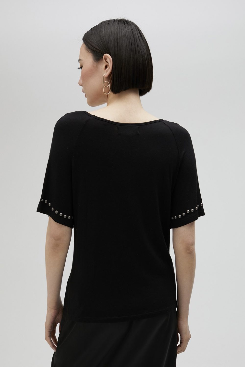 Short-Sleeved Studded T-Shirt