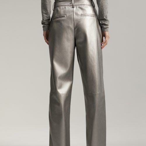 Wide Leg Silver Pants