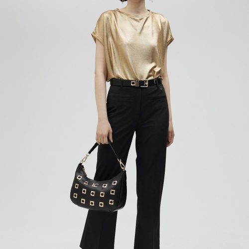 Basic Flared Black Trousers
