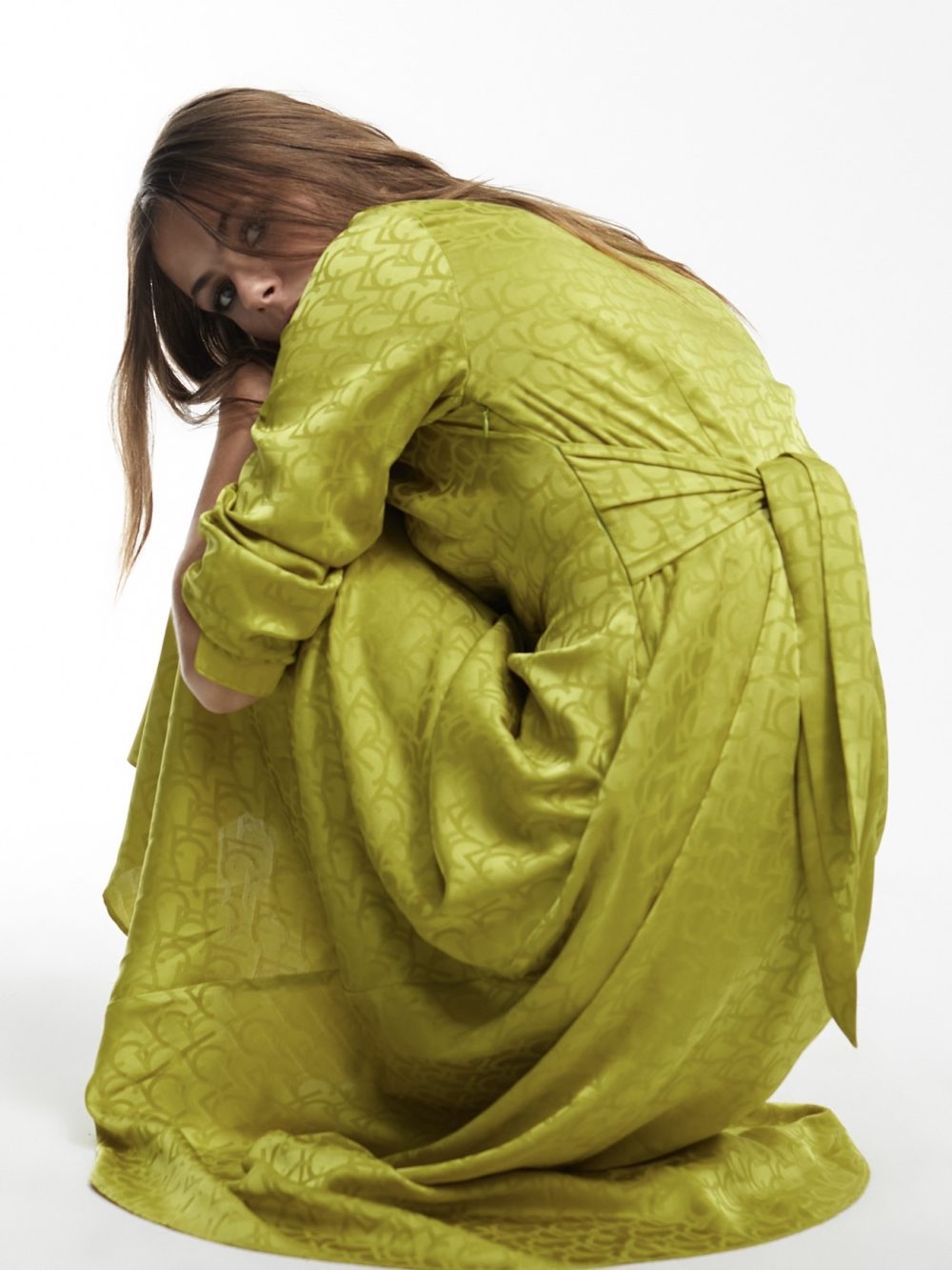 Lime Logo Print Dress