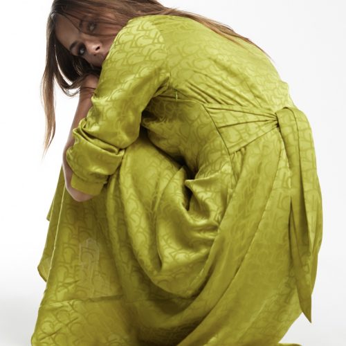 Lime Logo Print Dress