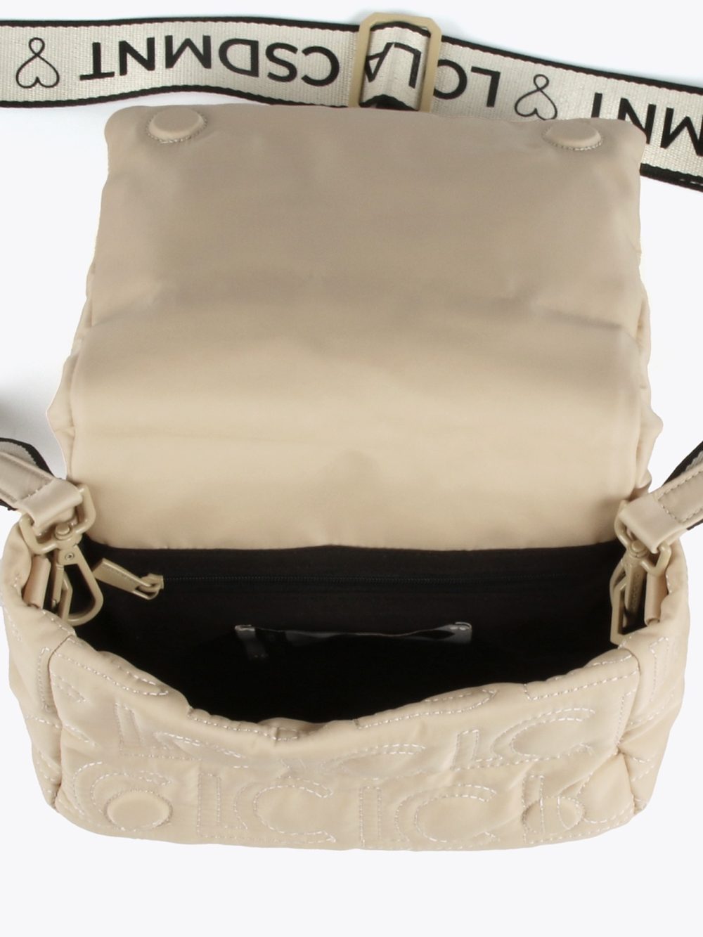 Quilted Crossbody Bag Creme