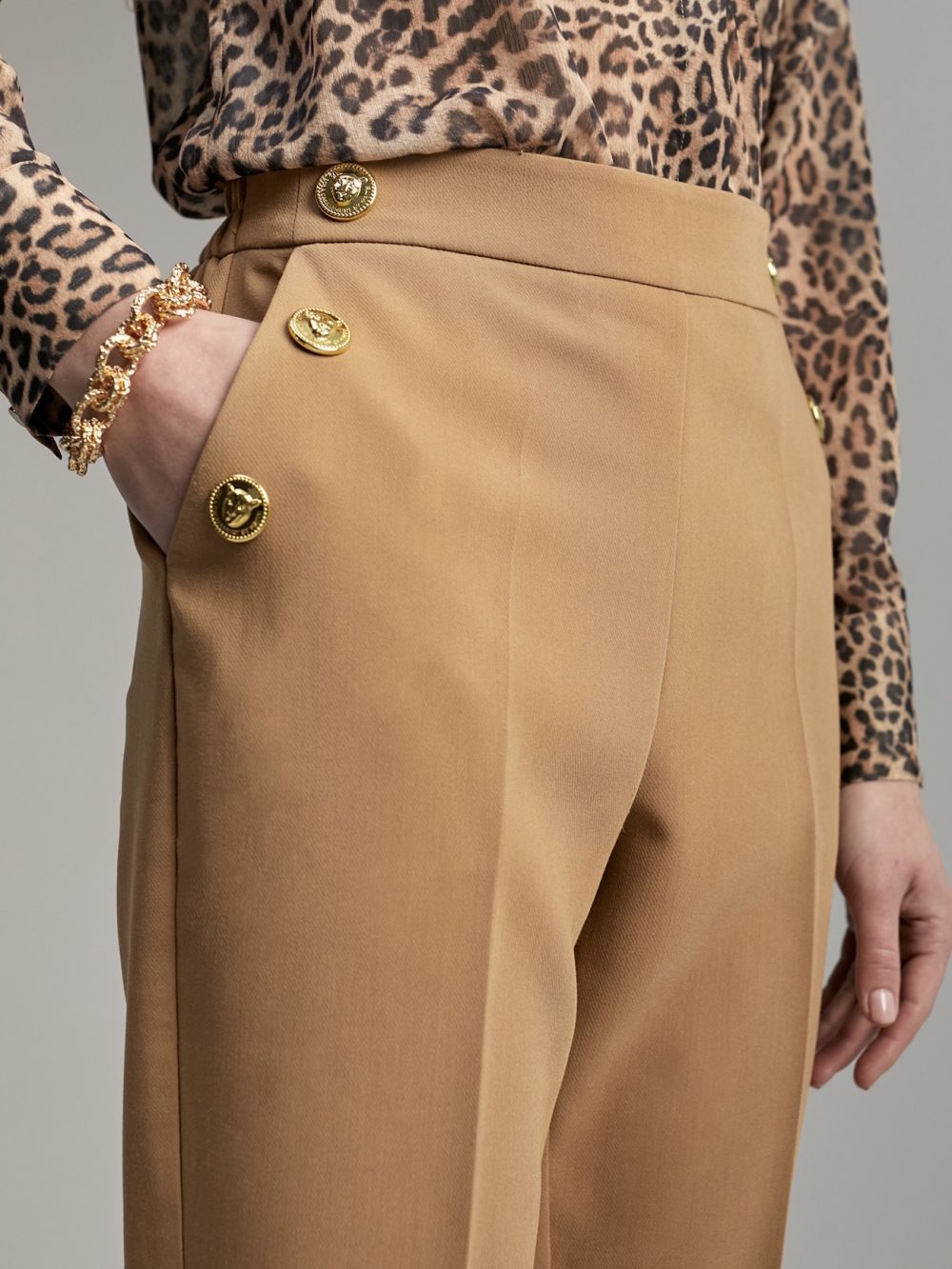 Button Detail Pants
