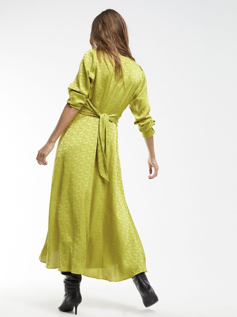 Lime Logo Print Dress