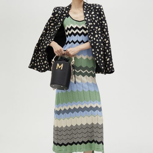Long Zigzag Multicolor Dress