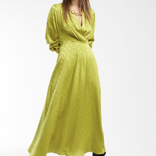 Lime Logo Print Dress