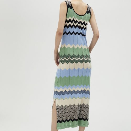 Long Zigzag Multicolor Dress