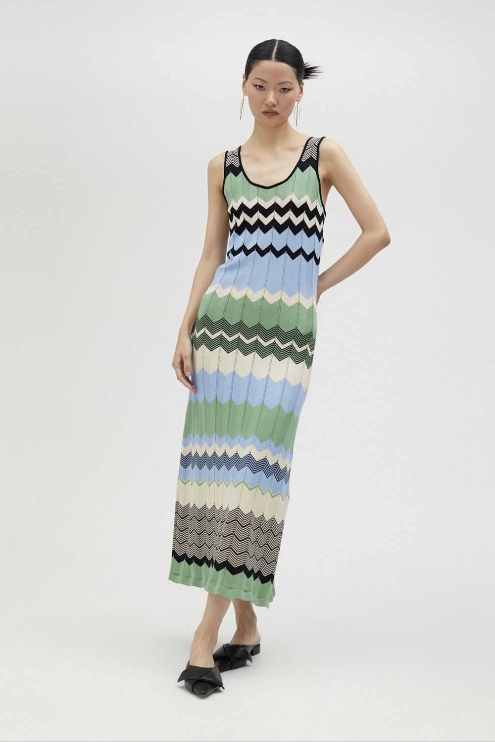 Long Zigzag Multicolor Dress