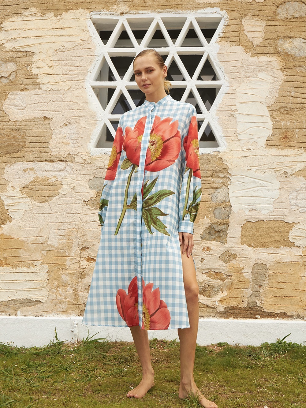 εικόνα-45 Anna Blue Shirtdress