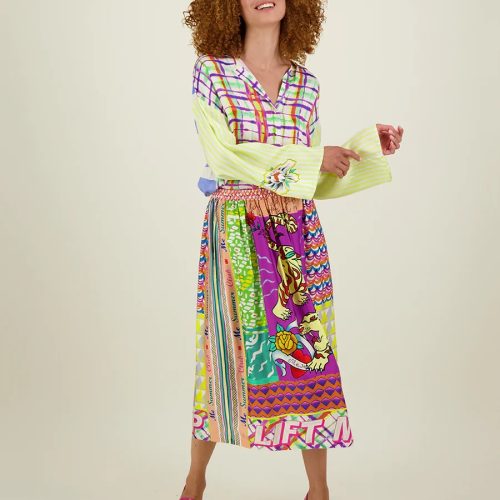 Vanessa Printed Midi Skirt-Artisan