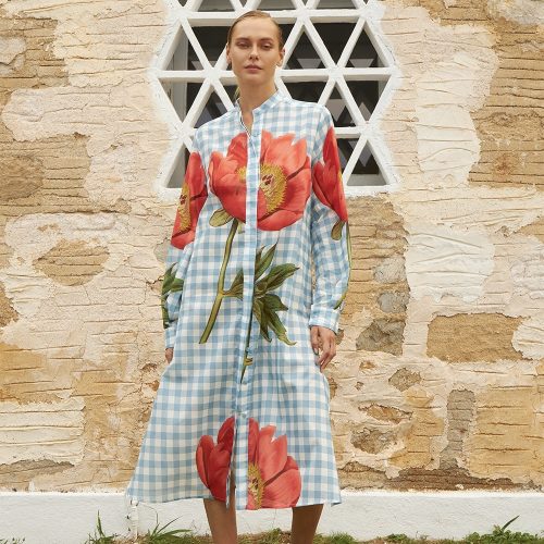 εικόνα-46 Anna Blue Shirtdress