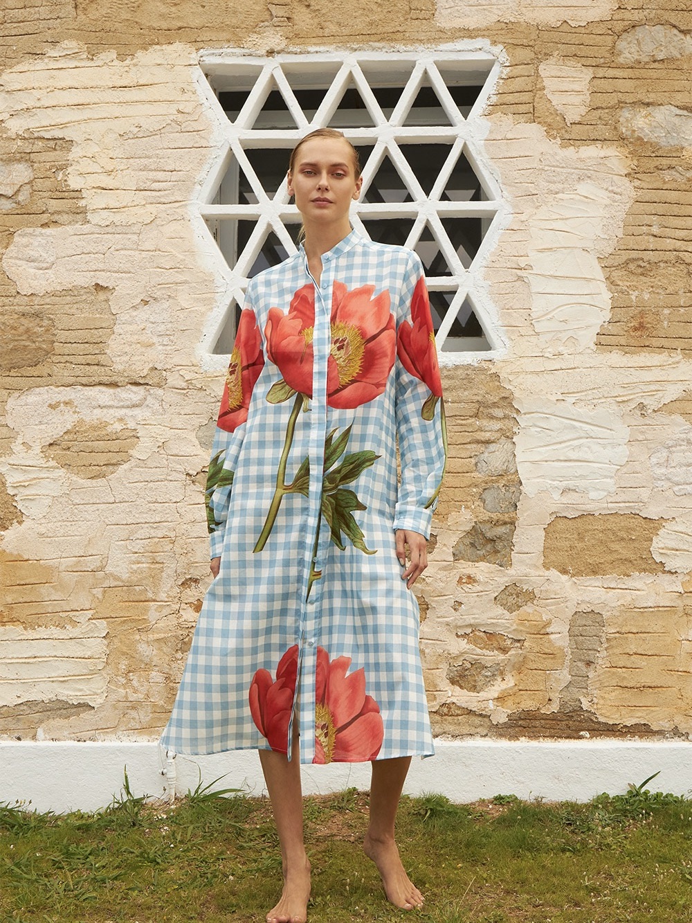 εικόνα-46 Anna Blue Shirtdress