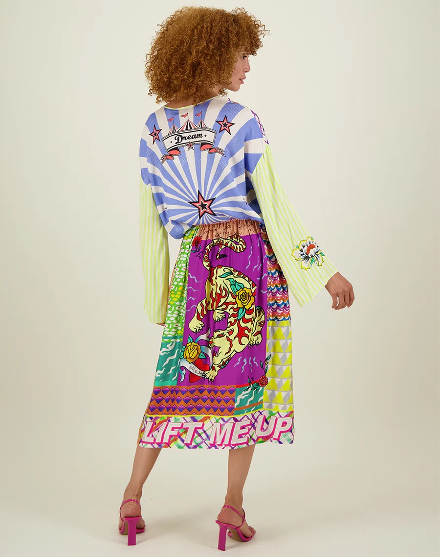 Vanessa Printed Midi Skirt-Artisan