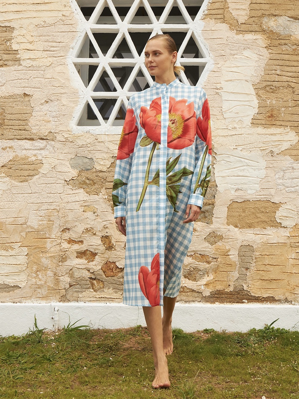 εικόνα-48 Anna Blue Shirtdress