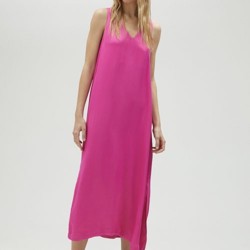 Fuchsia Satin Dress