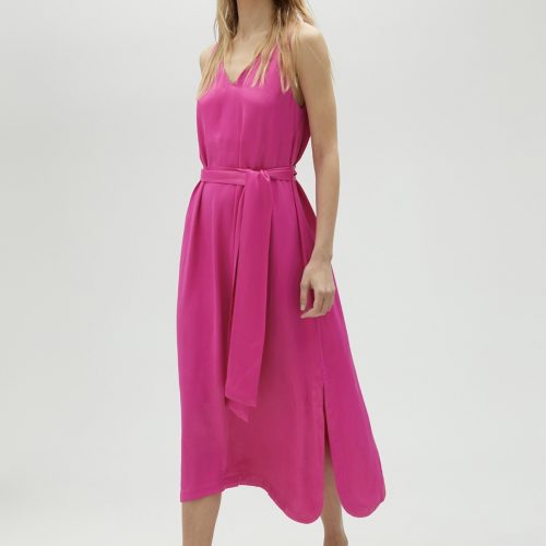 Fuchsia Satin Dress