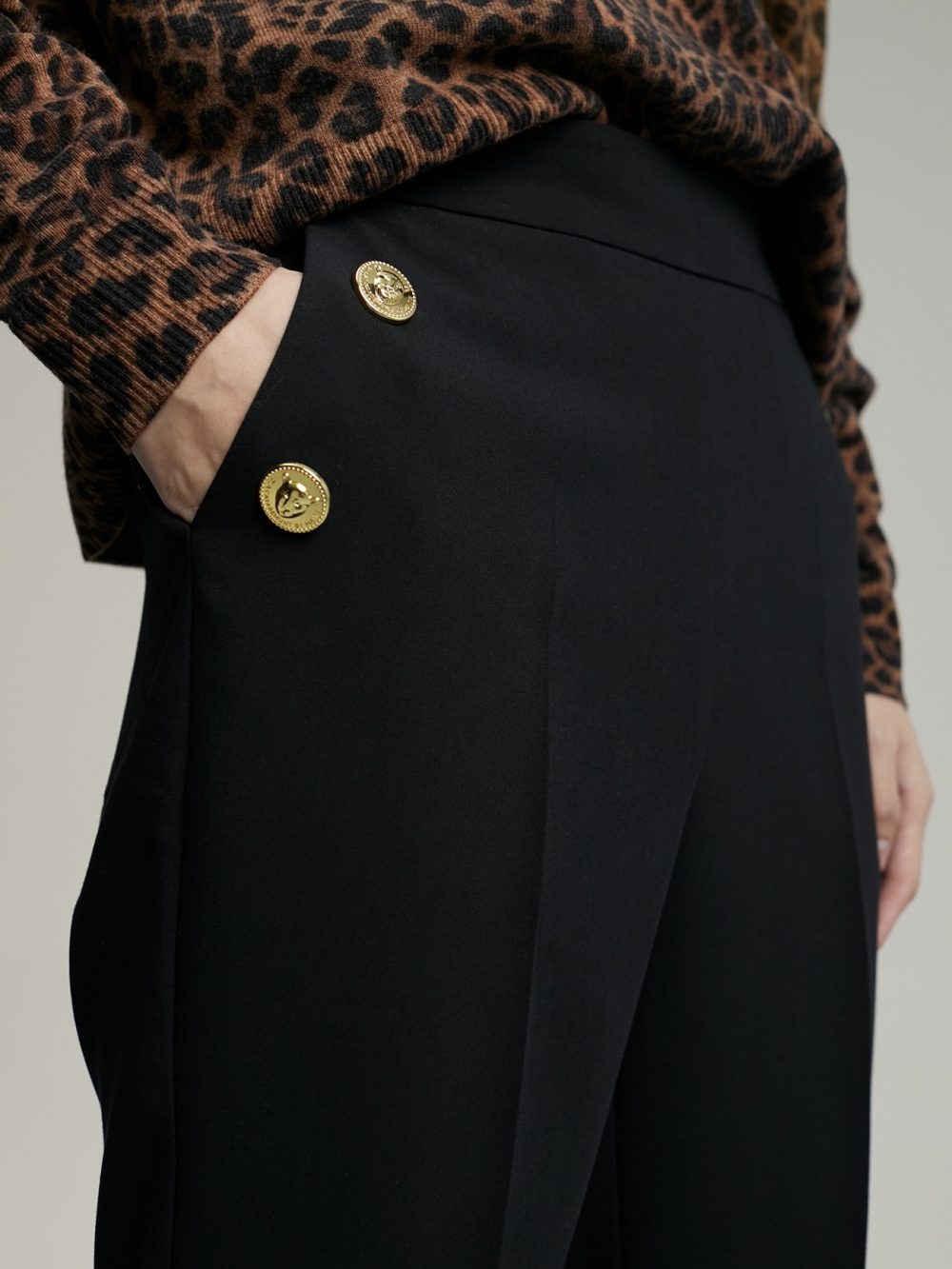 Black Pants With Buttons