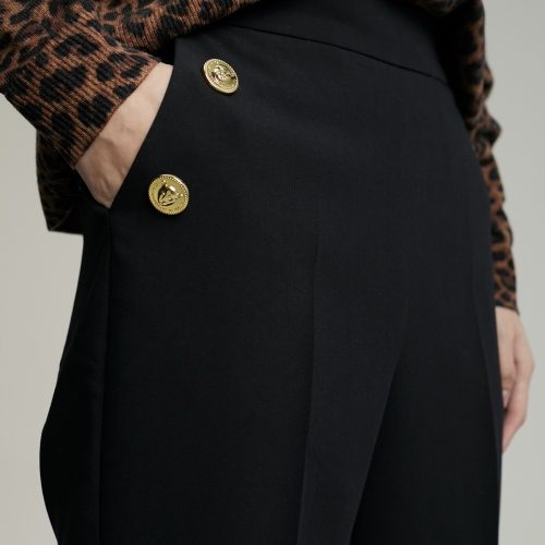 Black Pants With Buttons