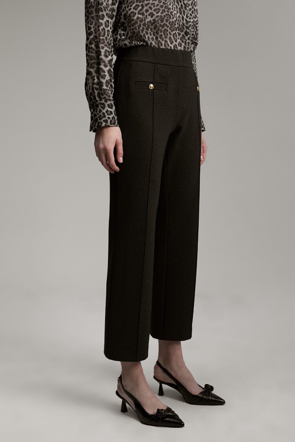 εικόνα-5-2 Deep Grey Trousers with Gold Button