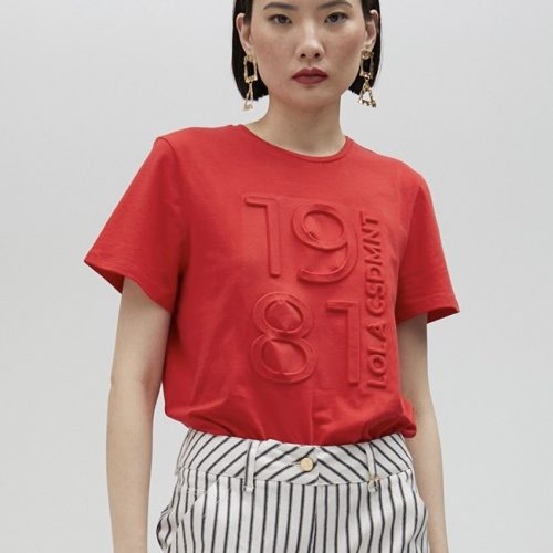 1981 T-shirt Red Embossed T-Shirt