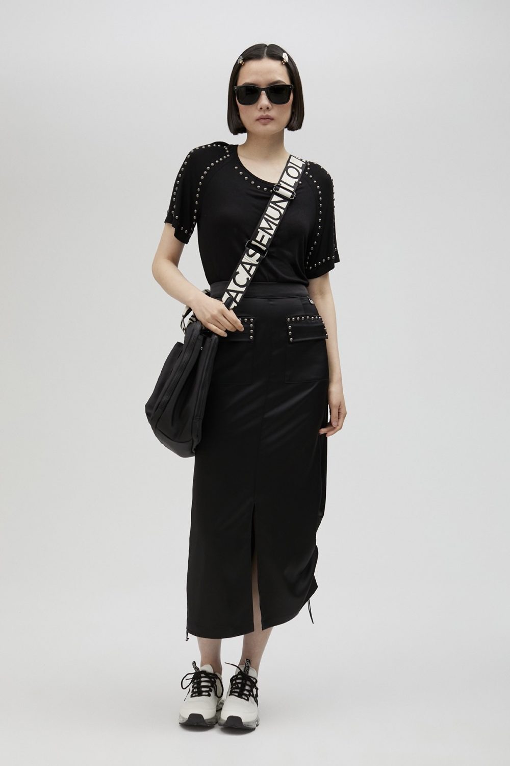 Short-Sleeved Studded T-Shirt