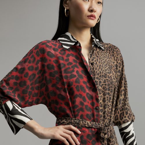 Multicolored Animal Print Dress