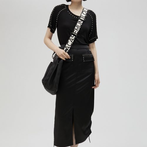 Short-Sleeved Studded T-Shirt