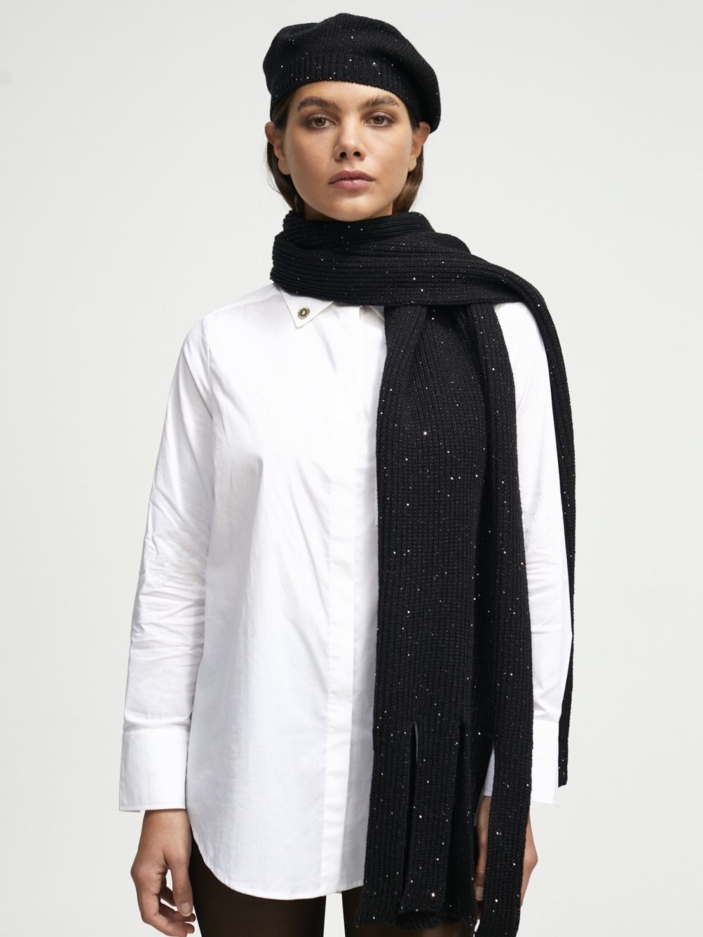 Scarf With Mini Sequins