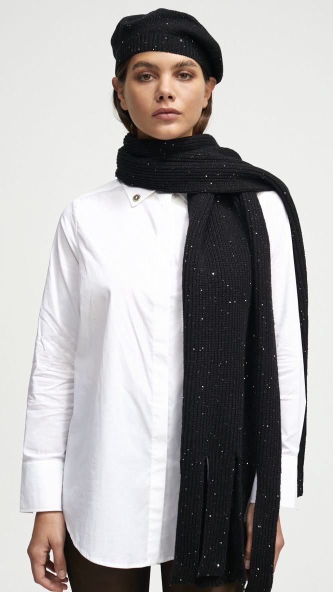 Scarf With Mini Sequins