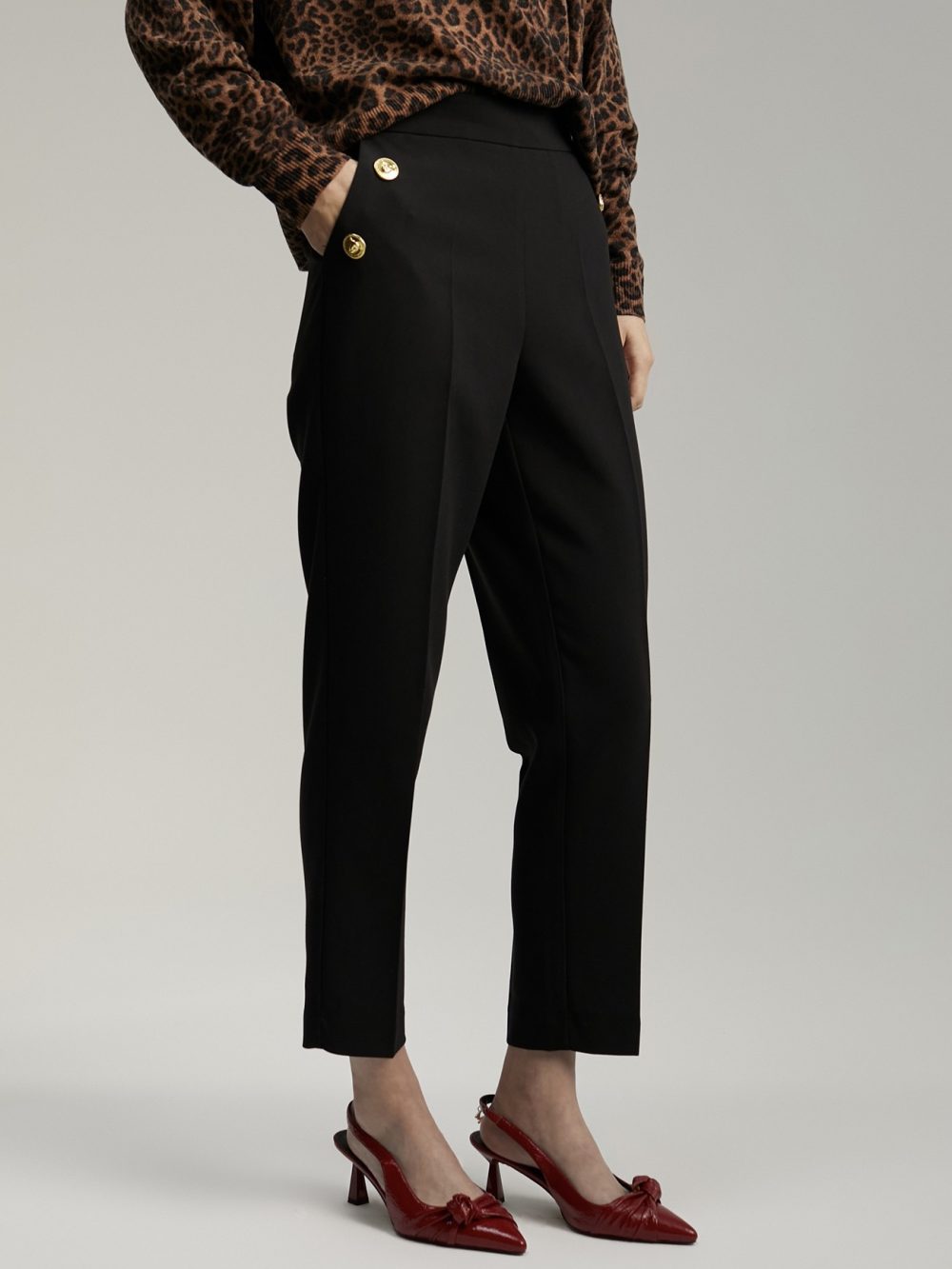 Black Pants With Buttons