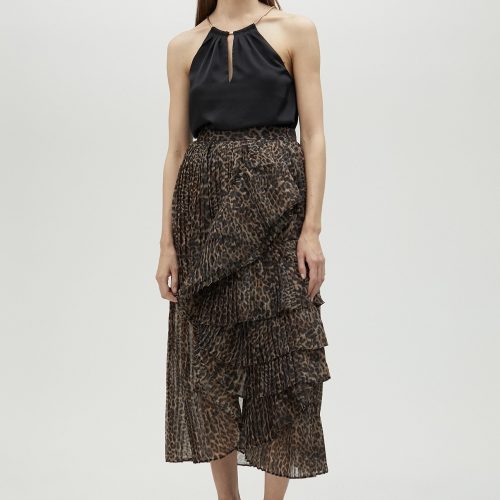 Halter Black Top With Chain