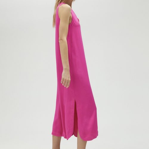 Fuchsia Satin Dress